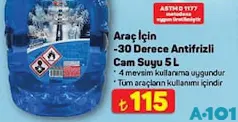 ARAÇ İÇİN -30 DERECE ANTİFRİZLİ CAM SUYU 5 L